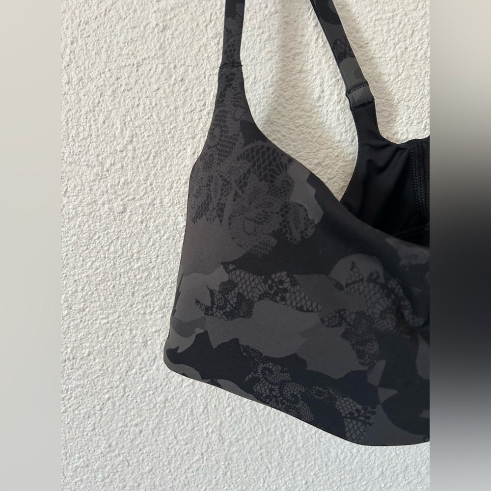 Wunder Train Strappy Racer Bra - Hidden Heritage Lace Black sz 6 - Picture 4 of 10